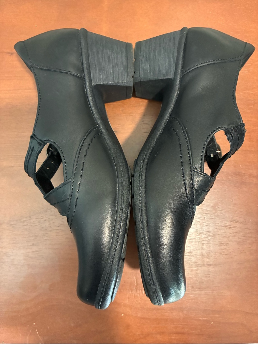 Earth Origins Melody Black Leather Mary Jane Pumps Women's Size 6 - Picture 6 of 13
